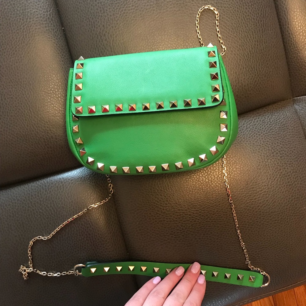 Valentino rockstud green bag